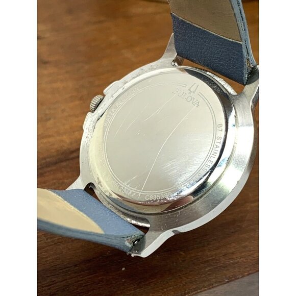 Bulova Women's Watch 96L254 Quartz Mother of Pearl Pink Dial Gemmed Leat… - Picture 6 of 13